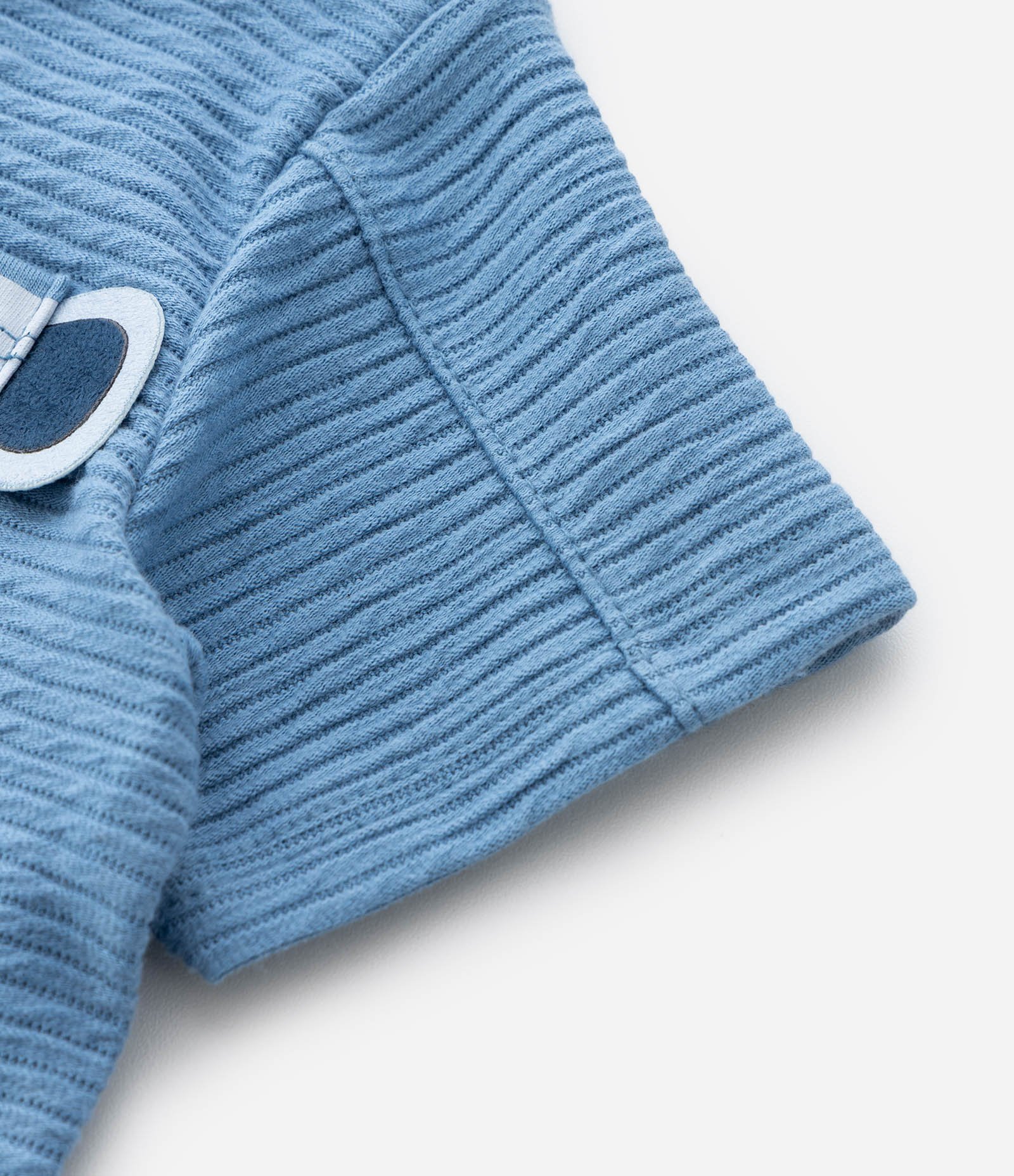 Conjunto Infantil com Elefante Interativo e Bermuda com Cordão – Tam RN a 18 Meses Azul 9