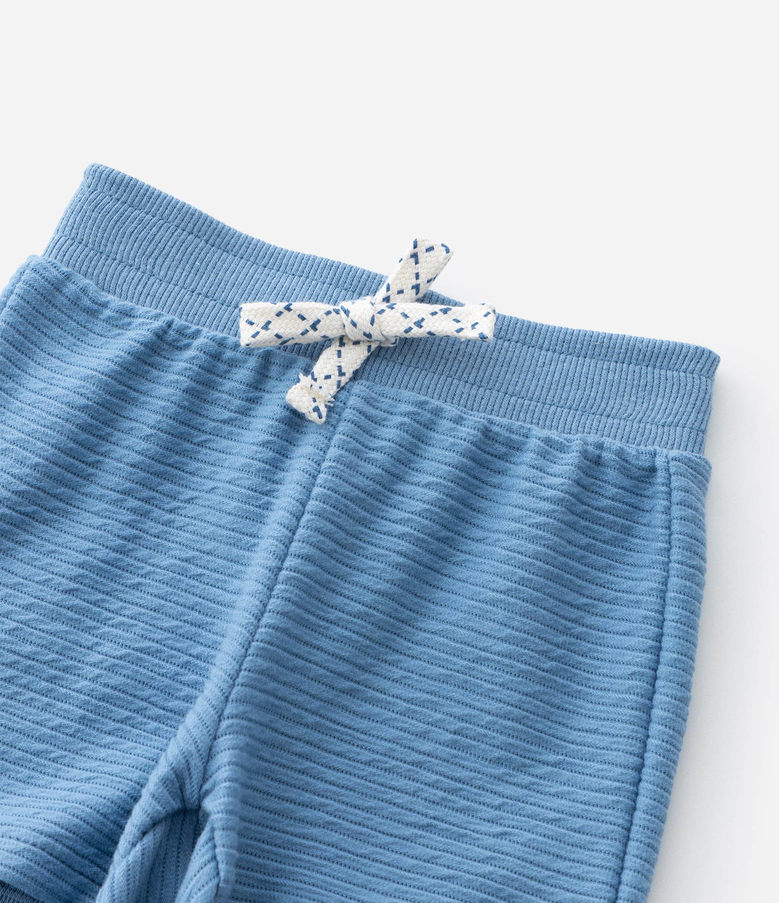 Conjunto Infantil com Elefante Interativo e Bermuda com Cordão – Tam RN a 18 Meses Azul 7