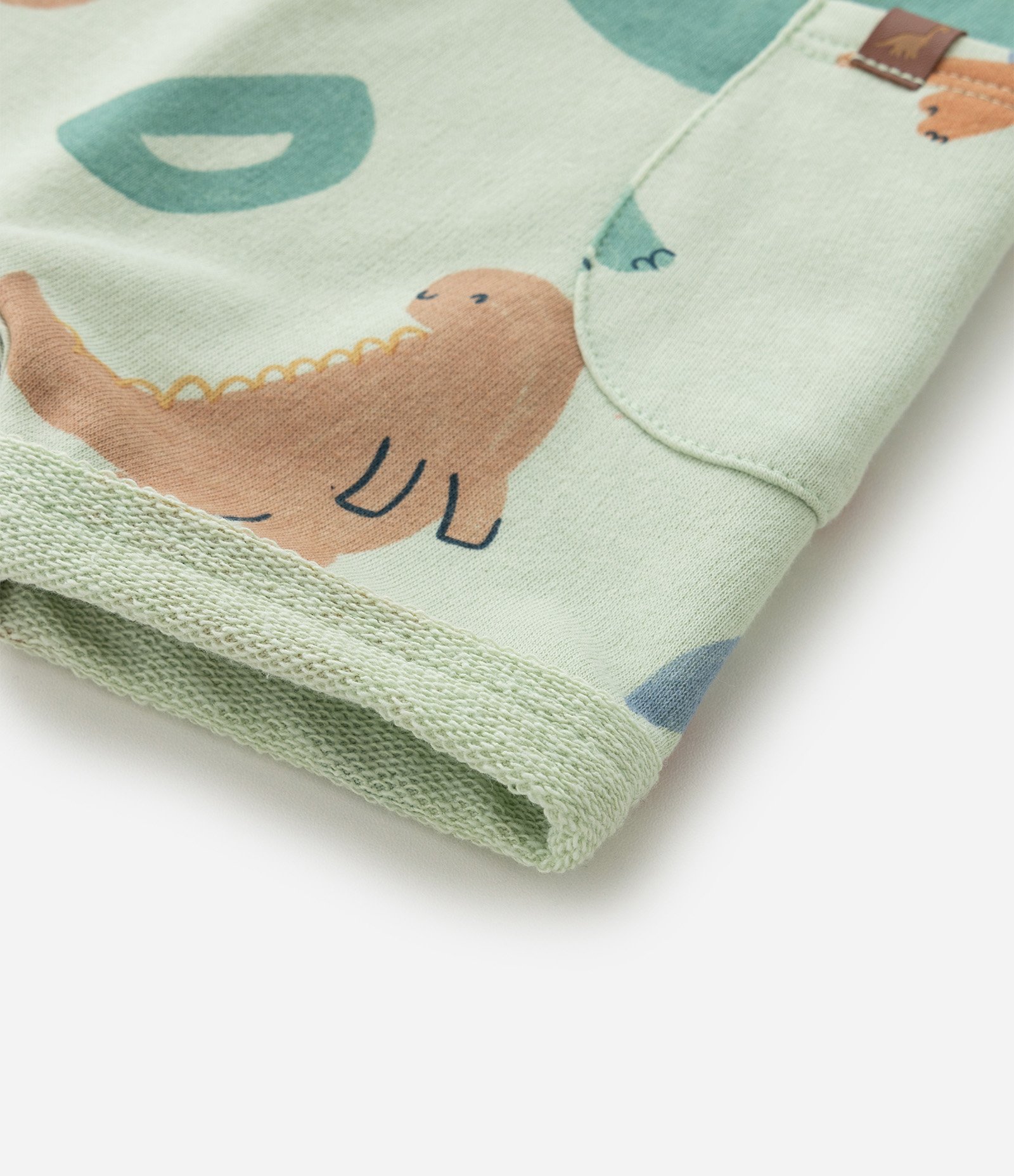 Jardineira Infantil com Estampa de Dinossauros – Tam RN a 18 Meses Verde Claro 4