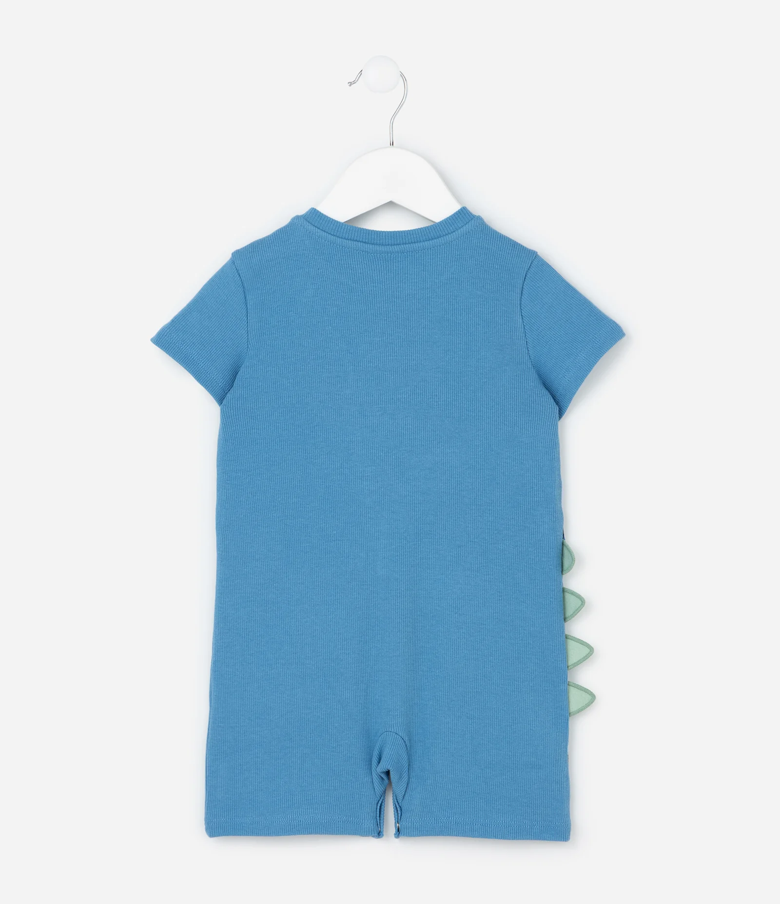 Macaquinho Infantil em Algodão com Estampa de Dinossauro - Tam 0 a 18 Meses Azul 2