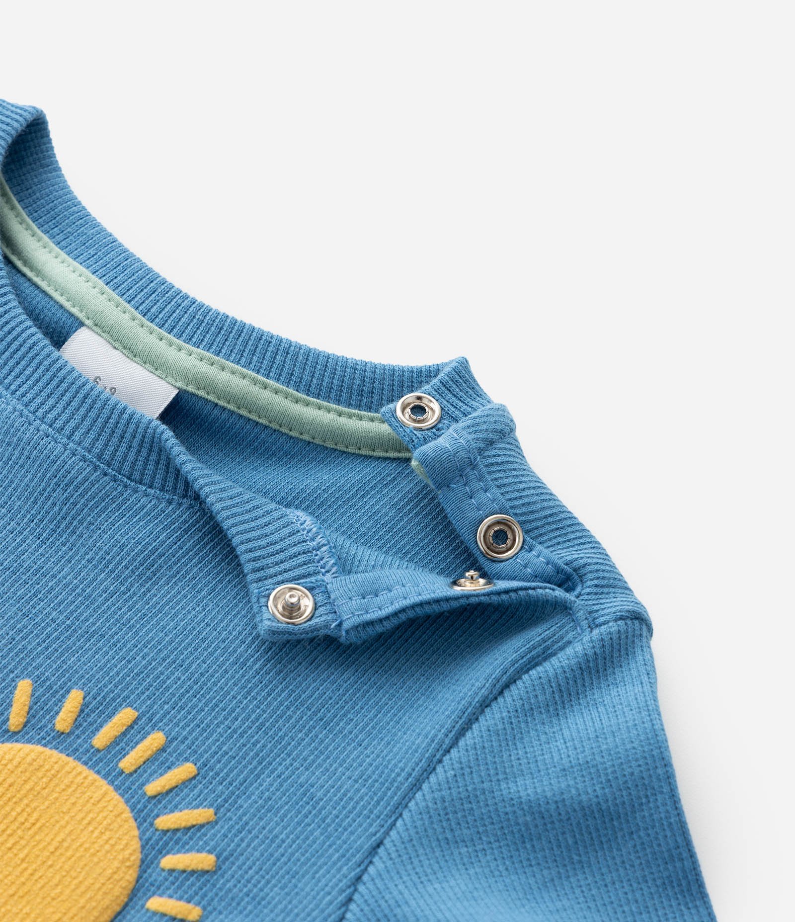 Macaquinho Infantil em Algodão com Estampa de Dinossauro - Tam 0 a 18 Meses Azul 6
