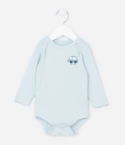 Body Infantil com Estampa de Carrinho - Tam 0 a 18 Meses