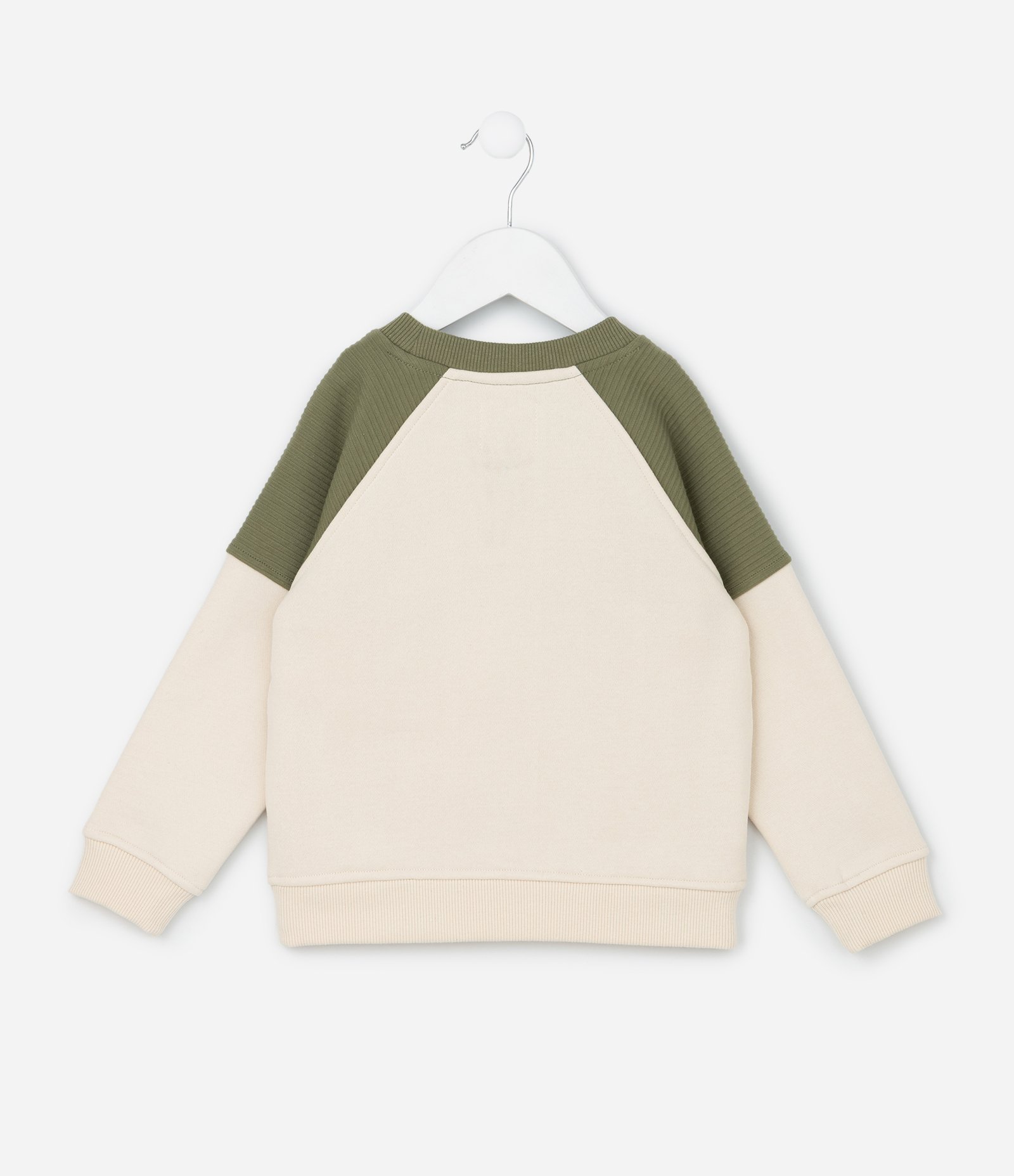 Conjunto Infantil em Moletom com Lettering Bordado – Tam 1 a 5 Anos Verde/Off-White 3