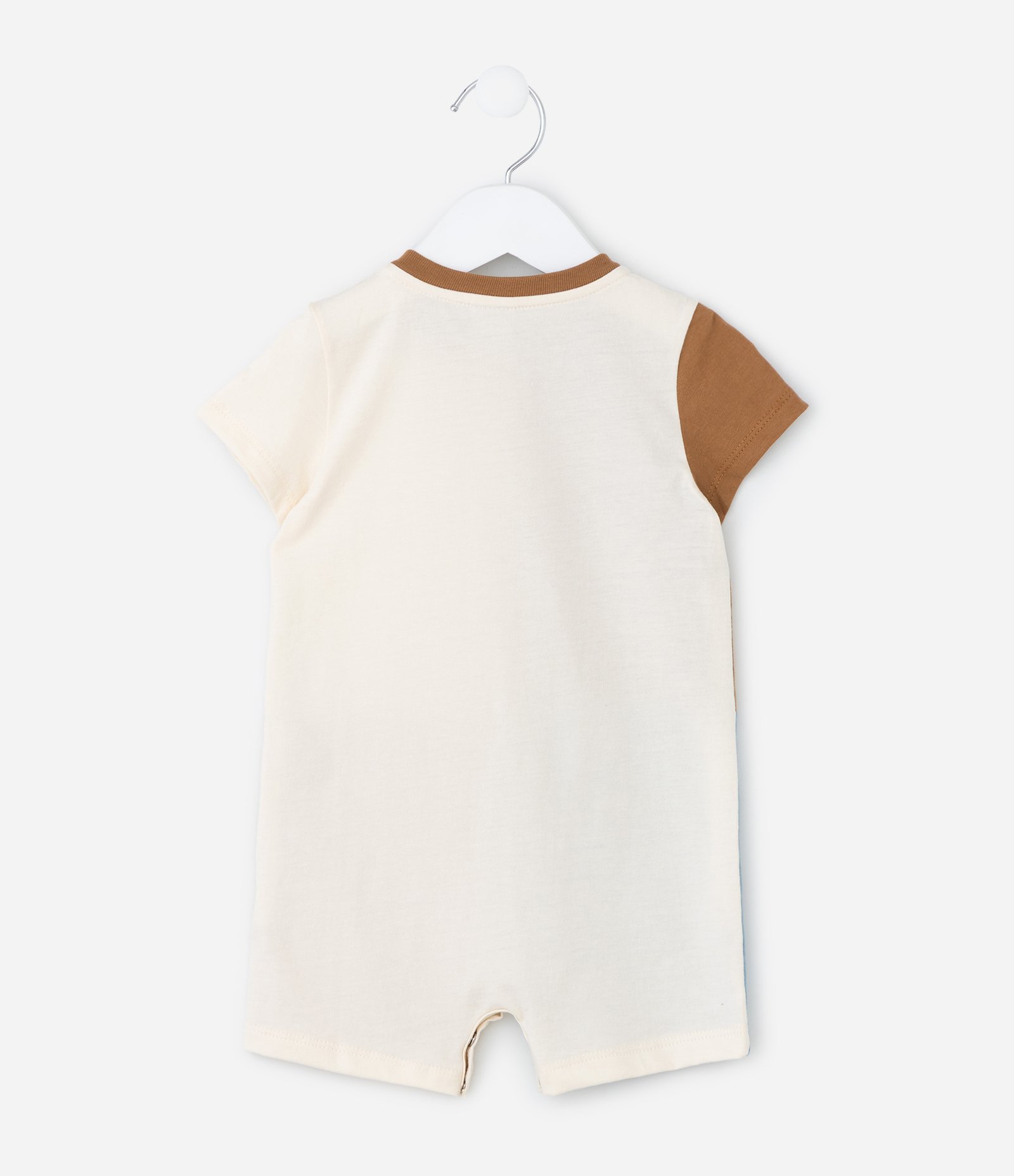 Macaquinho Infantil com Estampa de Bichinhos - Tam 0 a 18 meses Bege 3