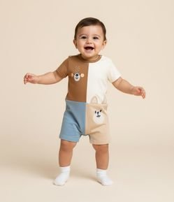 Macaquinho Infantil com Estampa de Bichinhos - Tam 0 a 18 meses