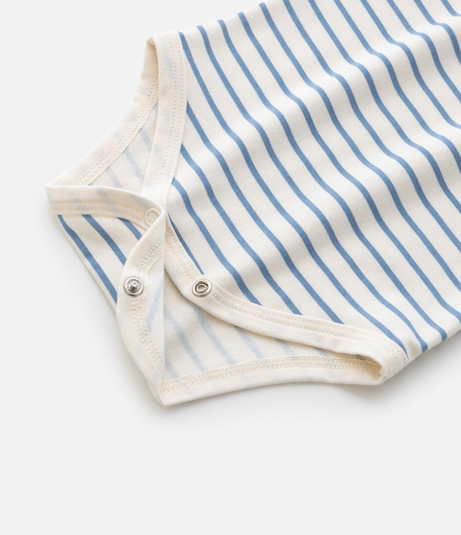 Body Infantil com Estampa Animais Listrado - Tam 0 a 18 meses Branco/Azul 5