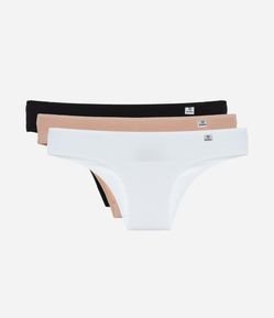 Kit 03 Calcinhas Biquíni em Algodão DelRio