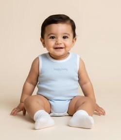 Body Infantil em Ribana Happy Baby - Tam 0 a 18 Meses
