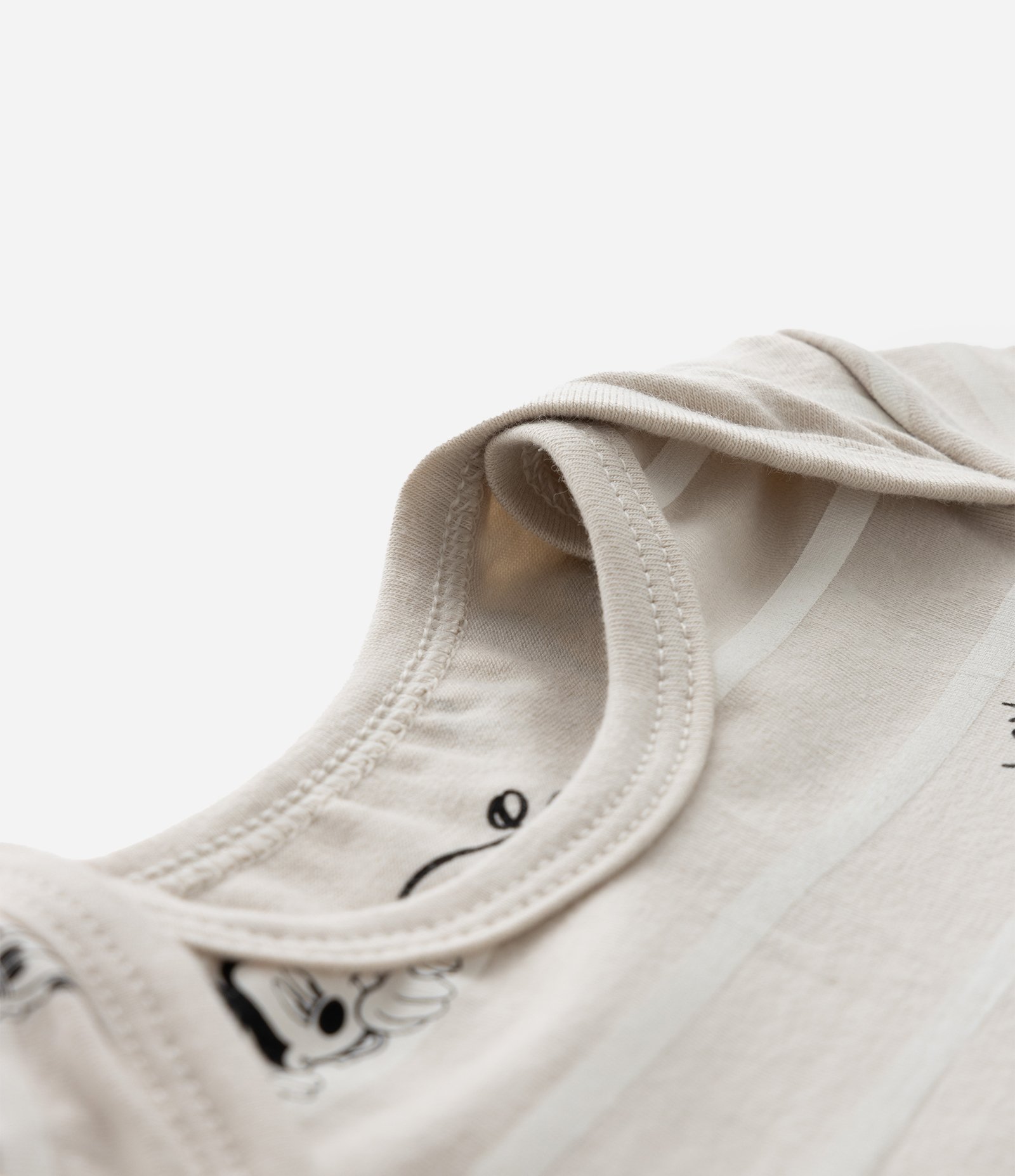 Body Infantil com Estampa de Listras Mickey - Tam 0 a 18 Meses Cinza 5