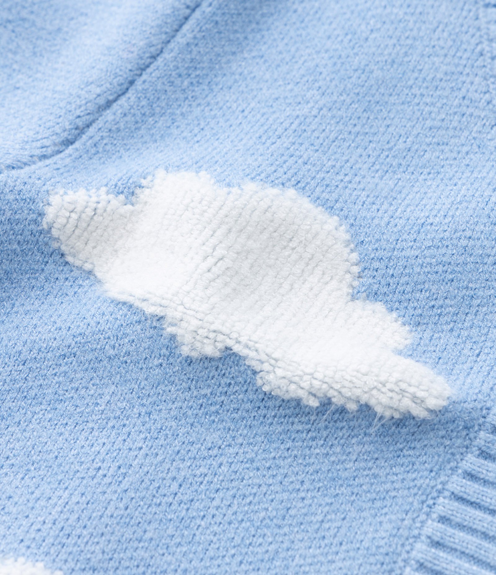 Cardigan Infantil em Viscose de Nuvem com Chenille - Tam 5 A 14 Anos Azul 4