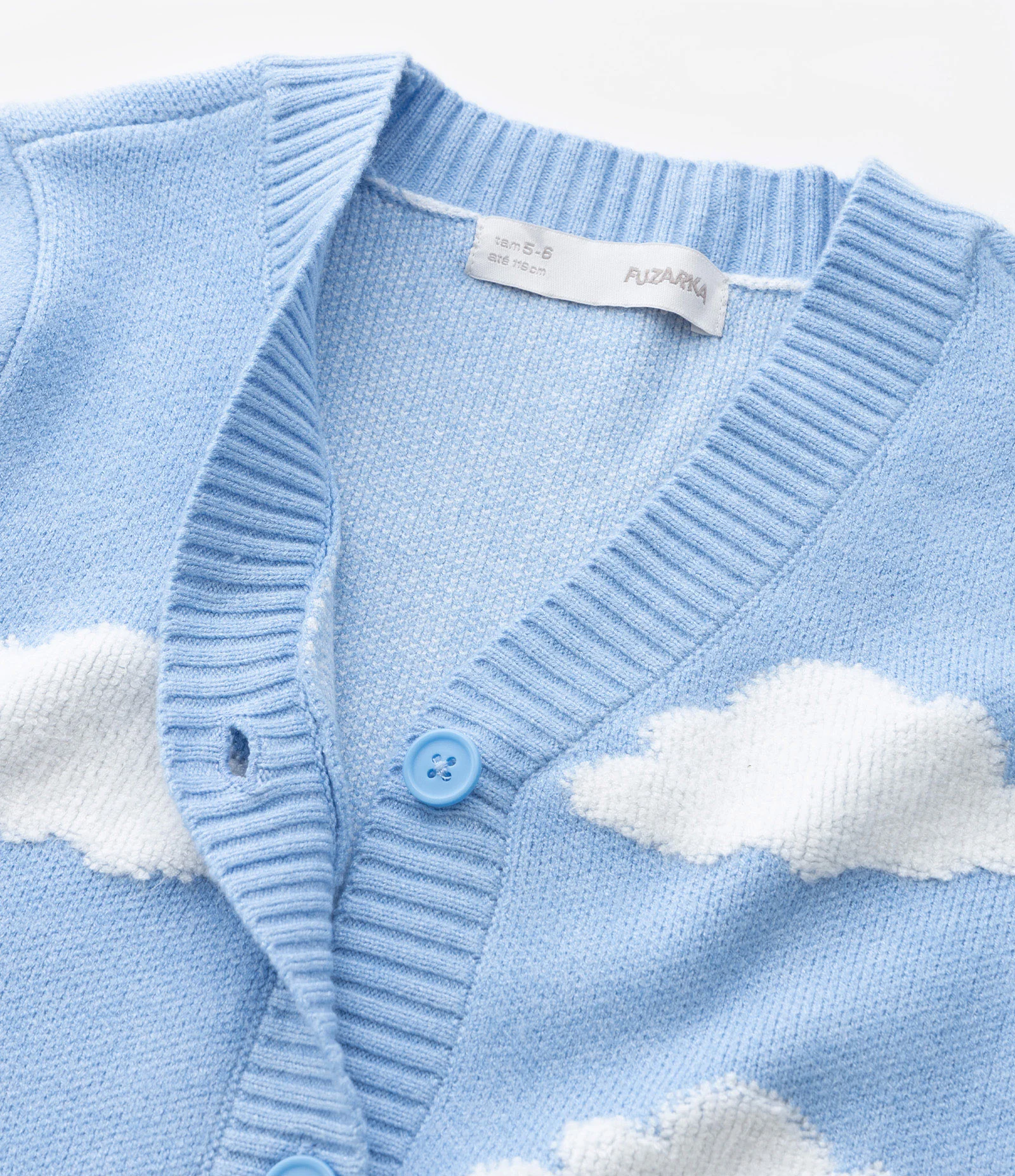 Cardigan Infantil em Viscose de Nuvem com Chenille - Tam 5 A 14 Anos Azul 5
