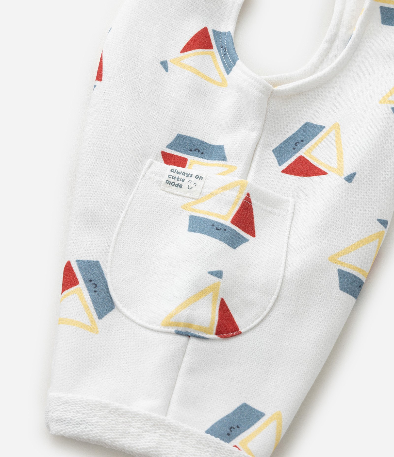 Jardineira Infantil em Moletom com Estampa de Barcos - Tam 0 a 18 Meses Multicores 8