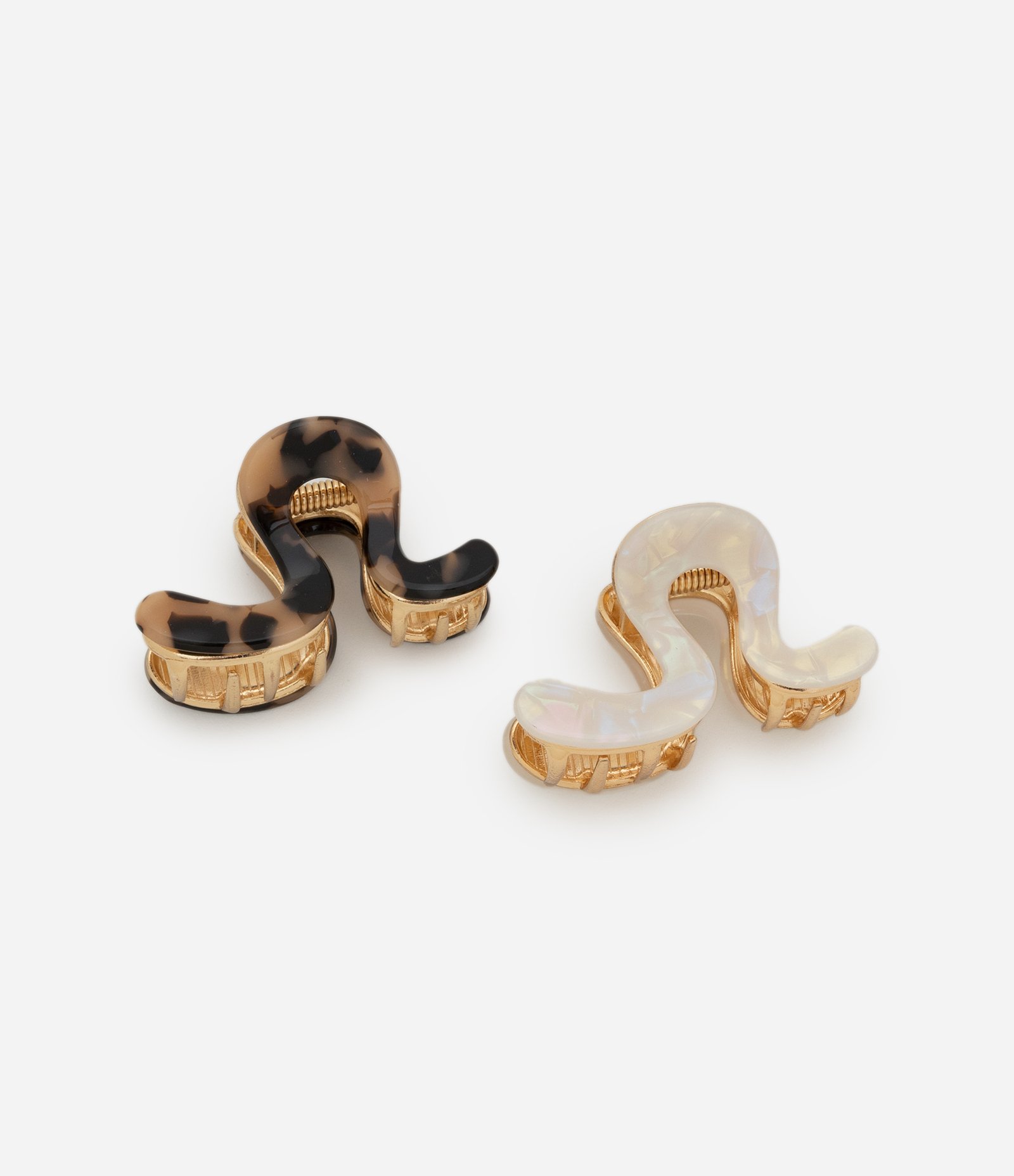 Kit 02 Piranhas de Cabelo com Efeito Esmaltado e Animal Print Multicores 1