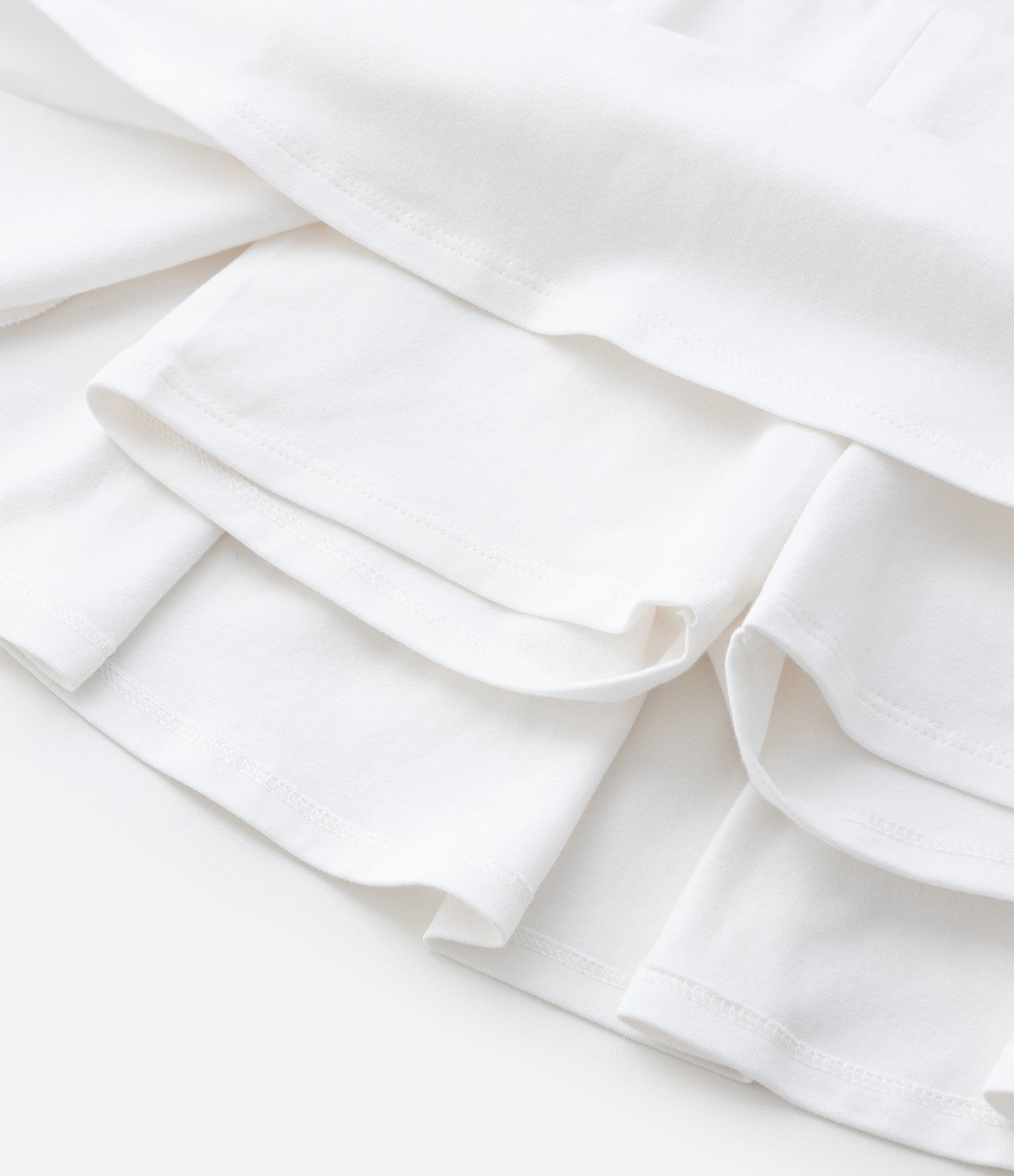 Short Saia Infantil com Pregas - Tam 5 a 14 Anos Branco 5