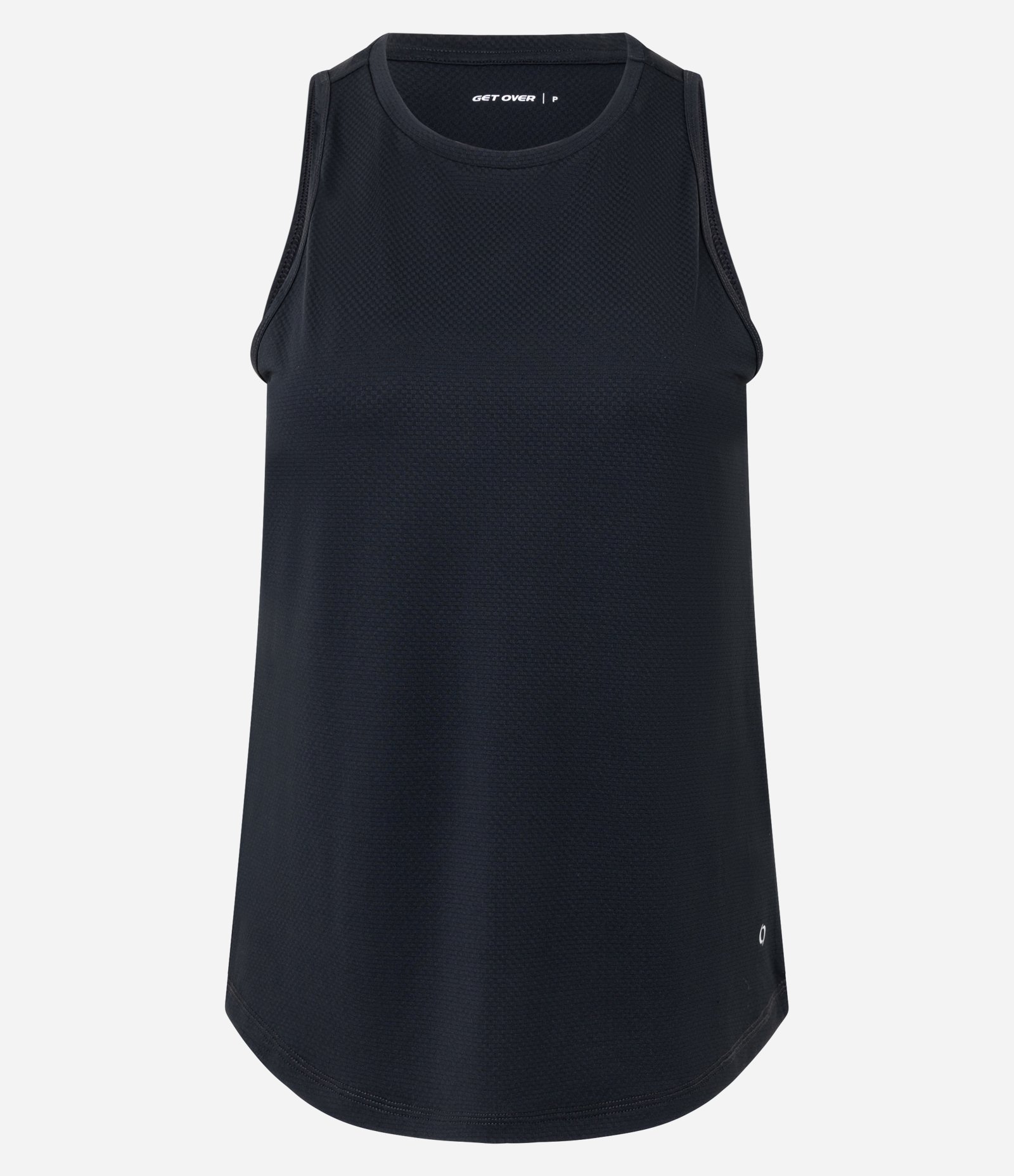 Regata Esportiva em Microfibra Leve com Barra Arredondada Preto 1