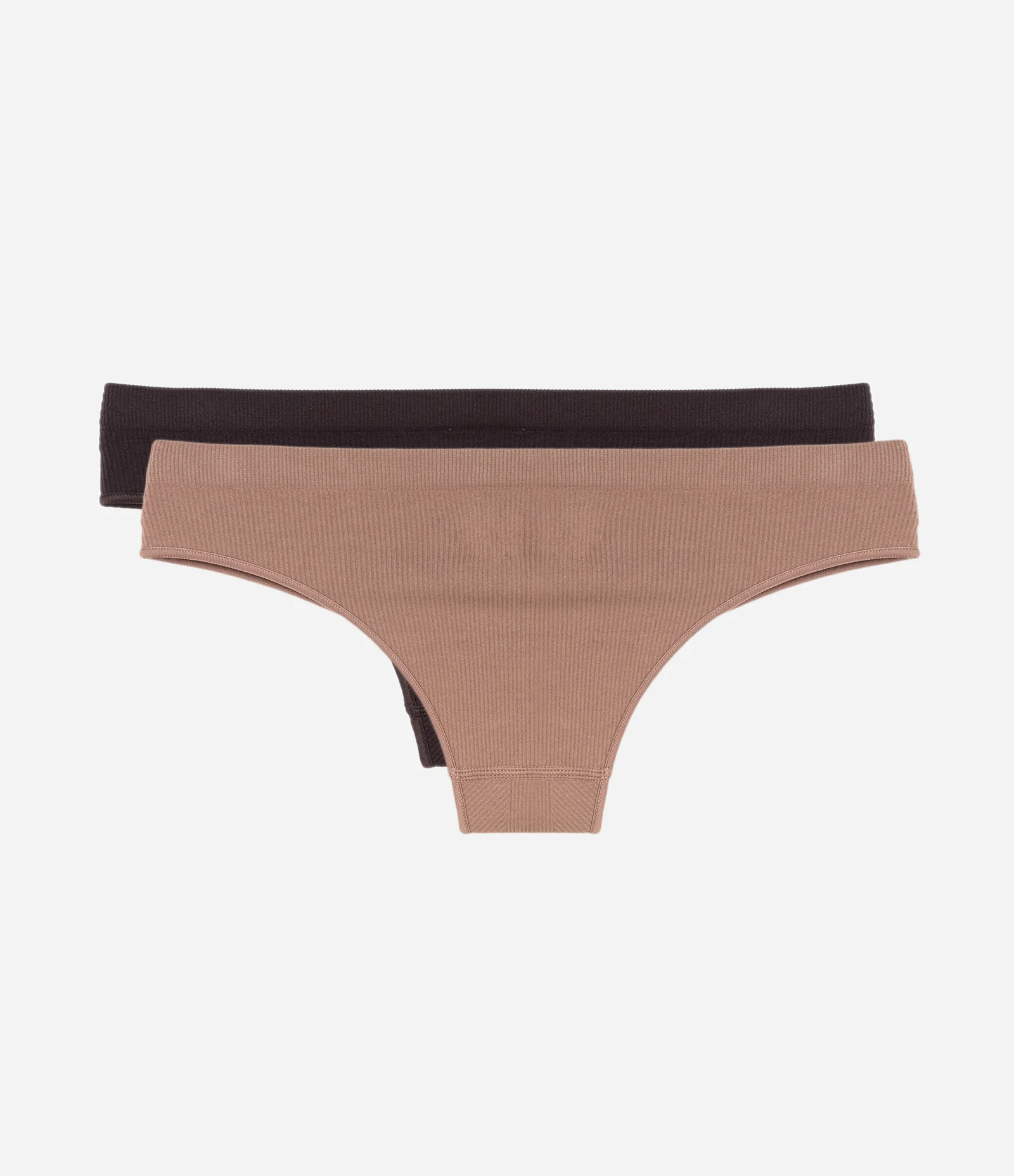 Kit 02 Calcinha Biquini Seamless Texturizado Marrom 2