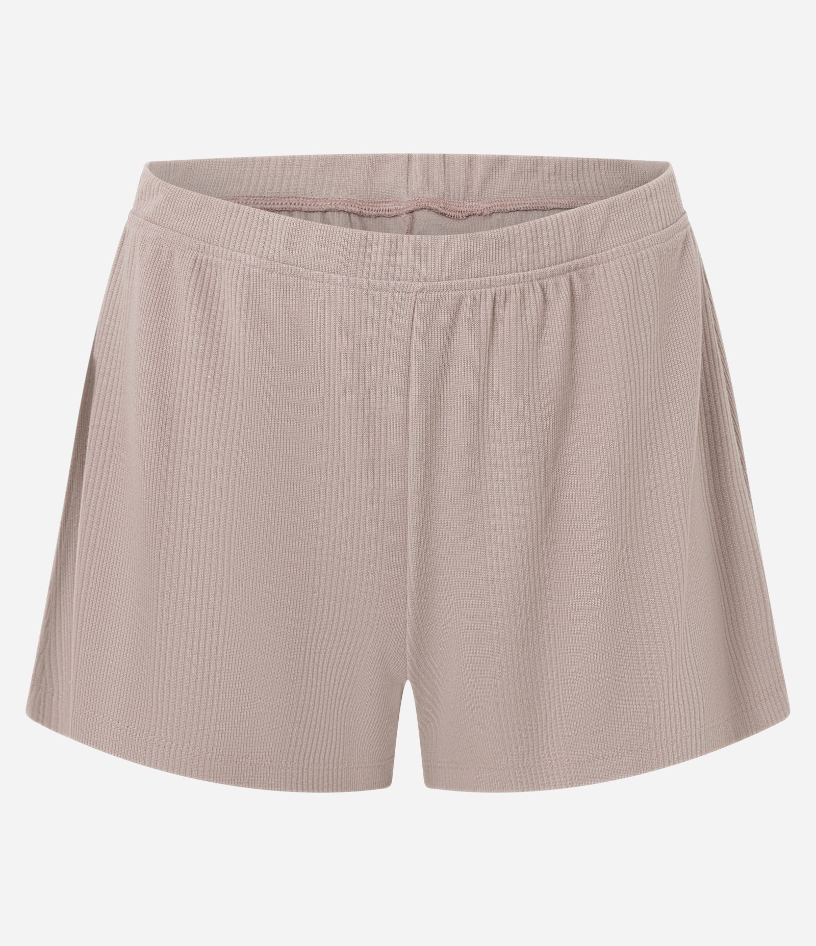 Pijama Short Doll em Ribana com Botões e Barra Frufru Bege 5