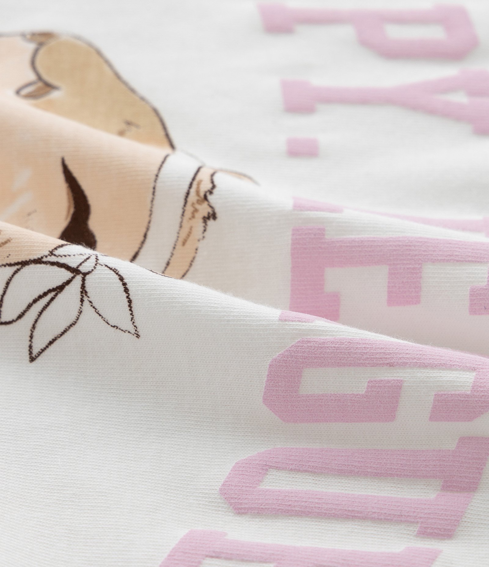 Pijama Curto Infantil com Estampa de Flores e Capivara - Tam 5 a 16 anos Branco/Rosa 7