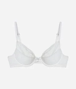 Sutiã sem Bojo com Aro em Renda Floral