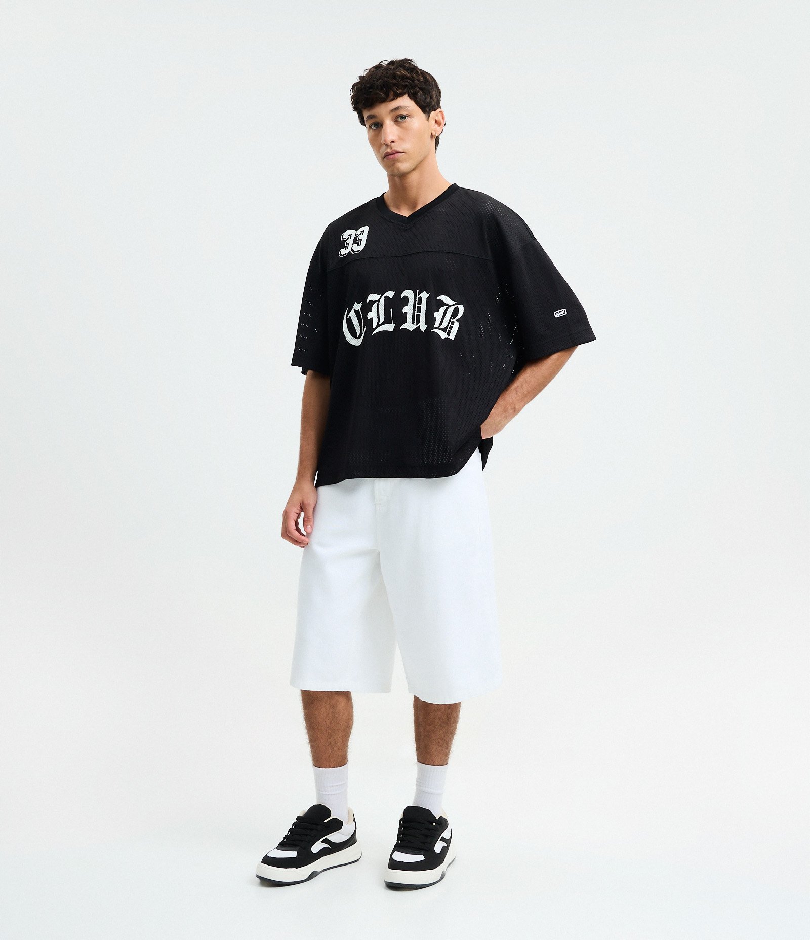 Camiseta Boxy Sportcore com Estampa Lettering Preto 2