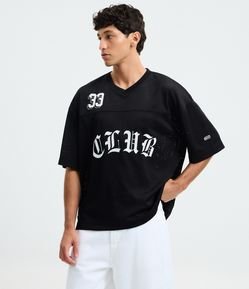 Camiseta Boxy Sportcore com Estampa Lettering