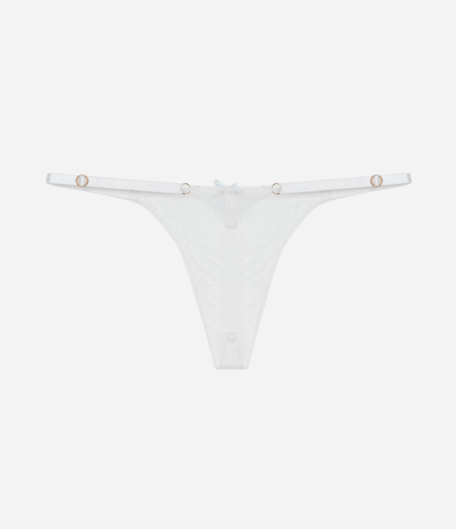 Calcinha String Fio em Renda Floral Branco 6