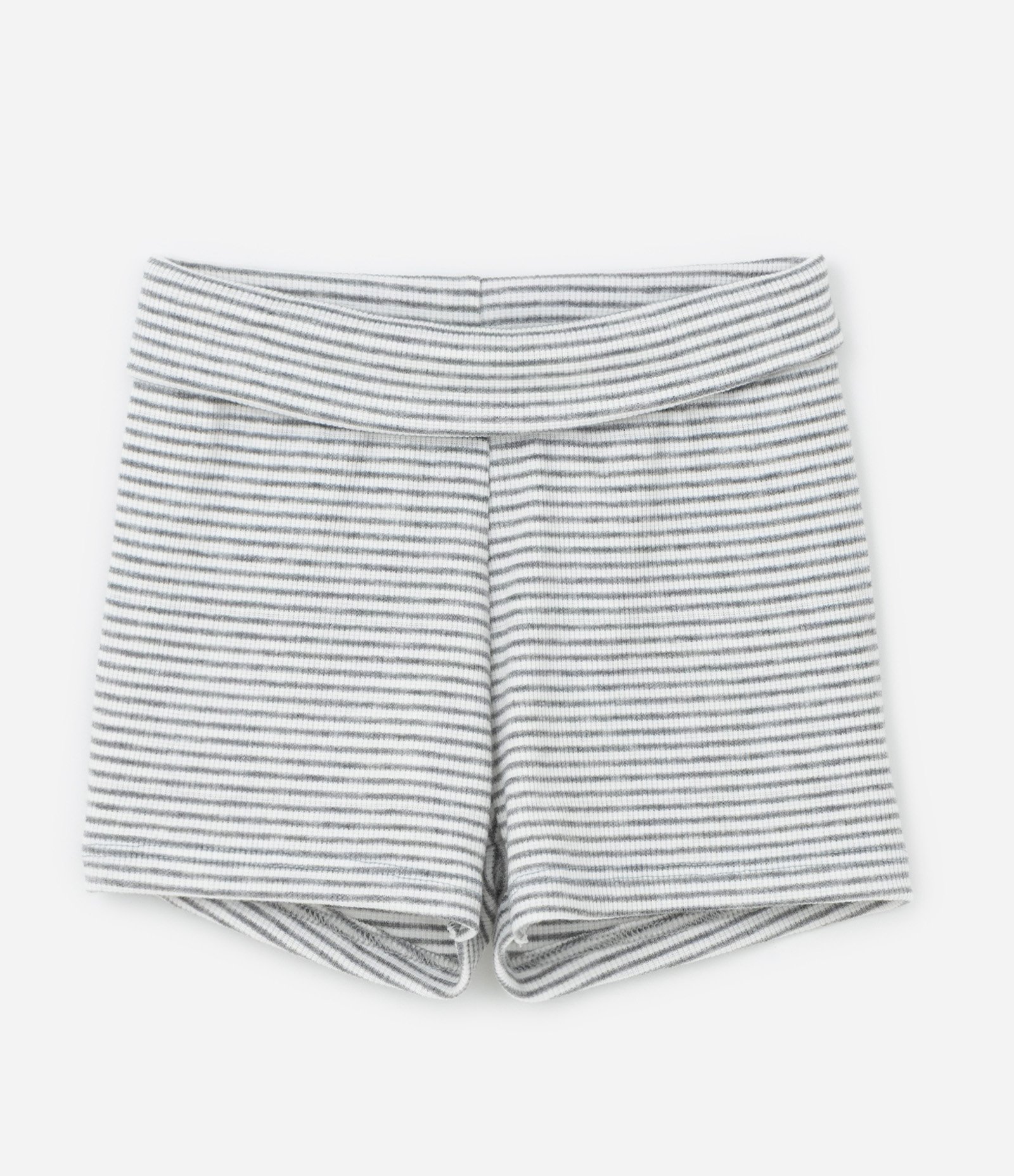 Conjunto Infantil em Ribana com Estampa de Listras - Tam 0 a 18 Meses Cinza 5