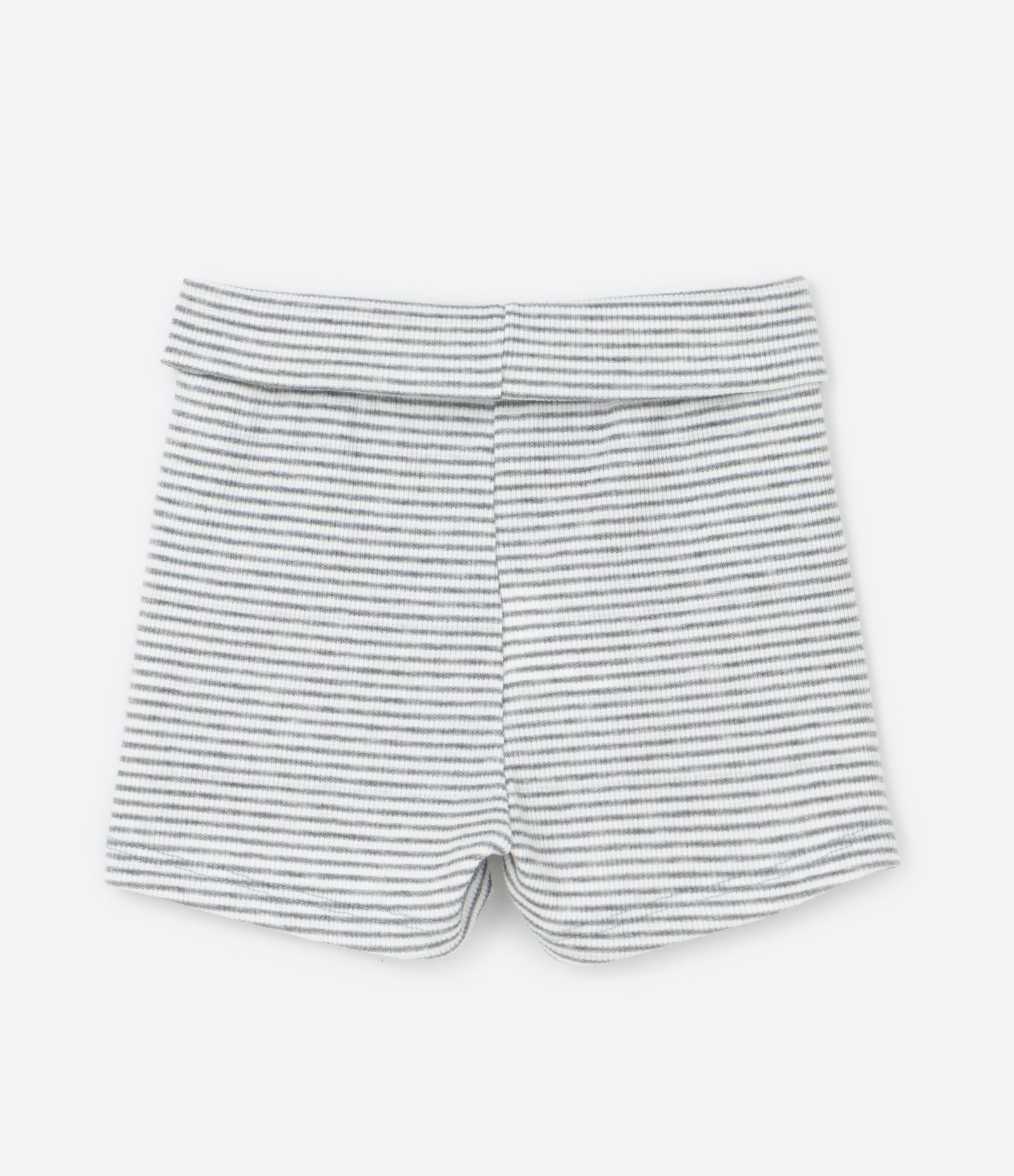 Conjunto Infantil em Ribana com Estampa de Listras - Tam 0 a 18 Meses Cinza 6