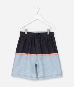 Bermuda de Banho Infantil Com Bloco de Cor - Tam 5 a 14 Anos