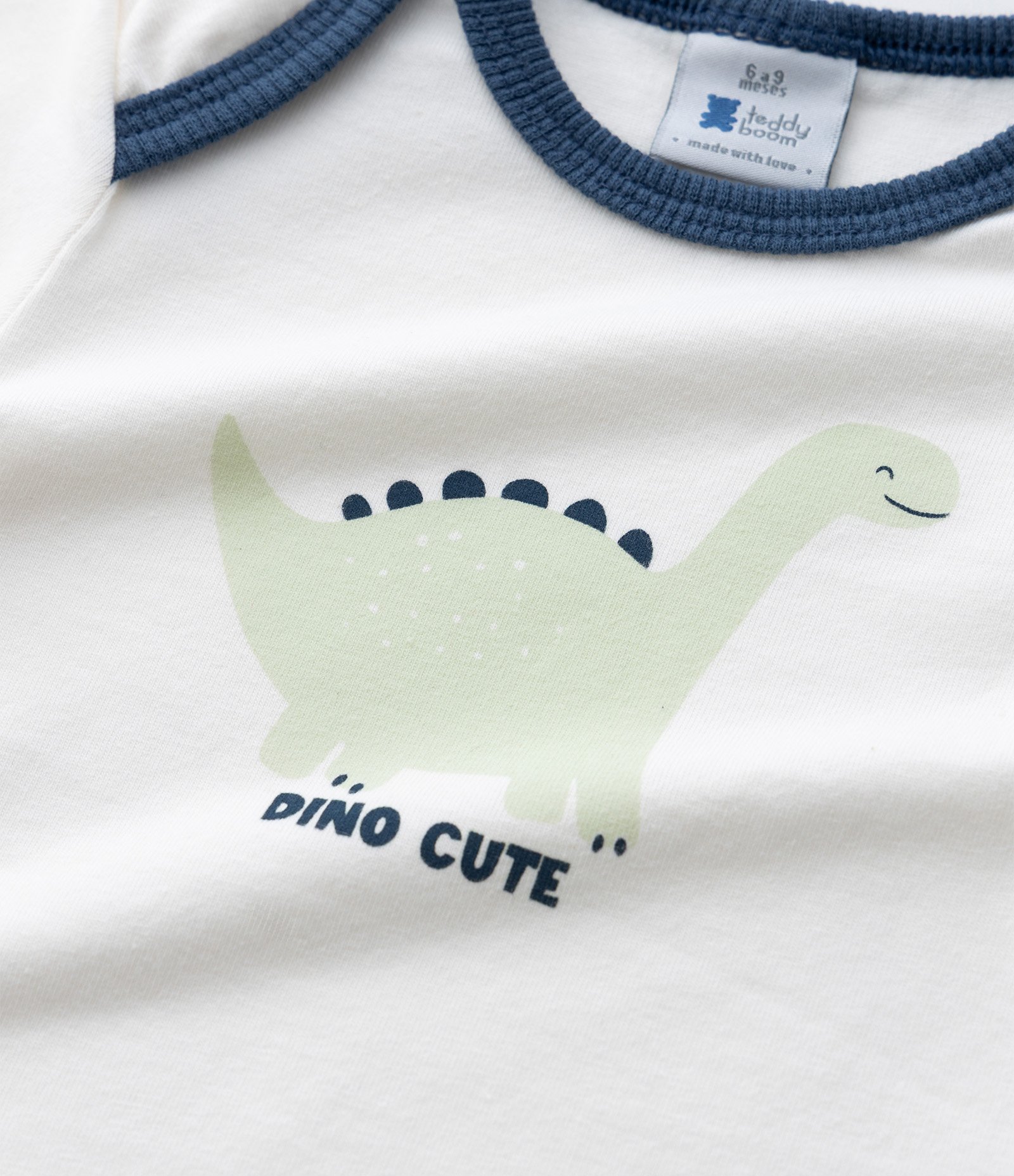 Kit 03 Bodies Dinossauro - Tam 0 a 18 Meses Azul/Verde/Branco 8