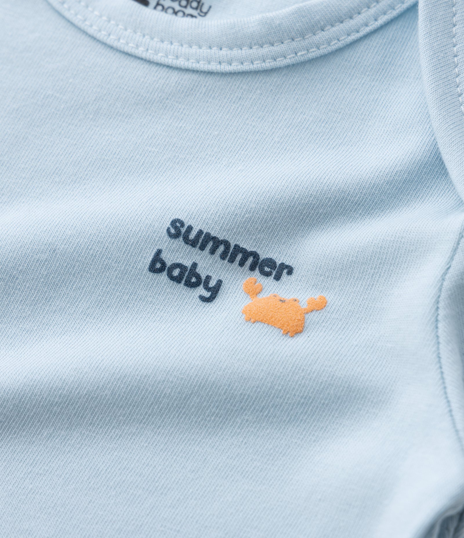 Kit 03 Bodies Infantis com Estampa Fundo do Mar - Tam RN a 18 meses Bege/Marrom/Azul 8