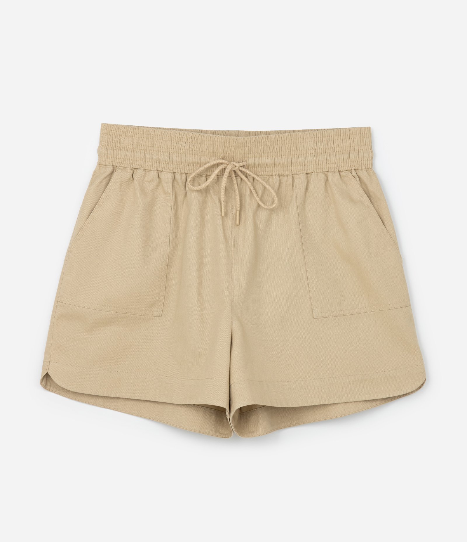 Short Comfy em Sarja com Elástico no Cós Curve & Plus Size Bege 5