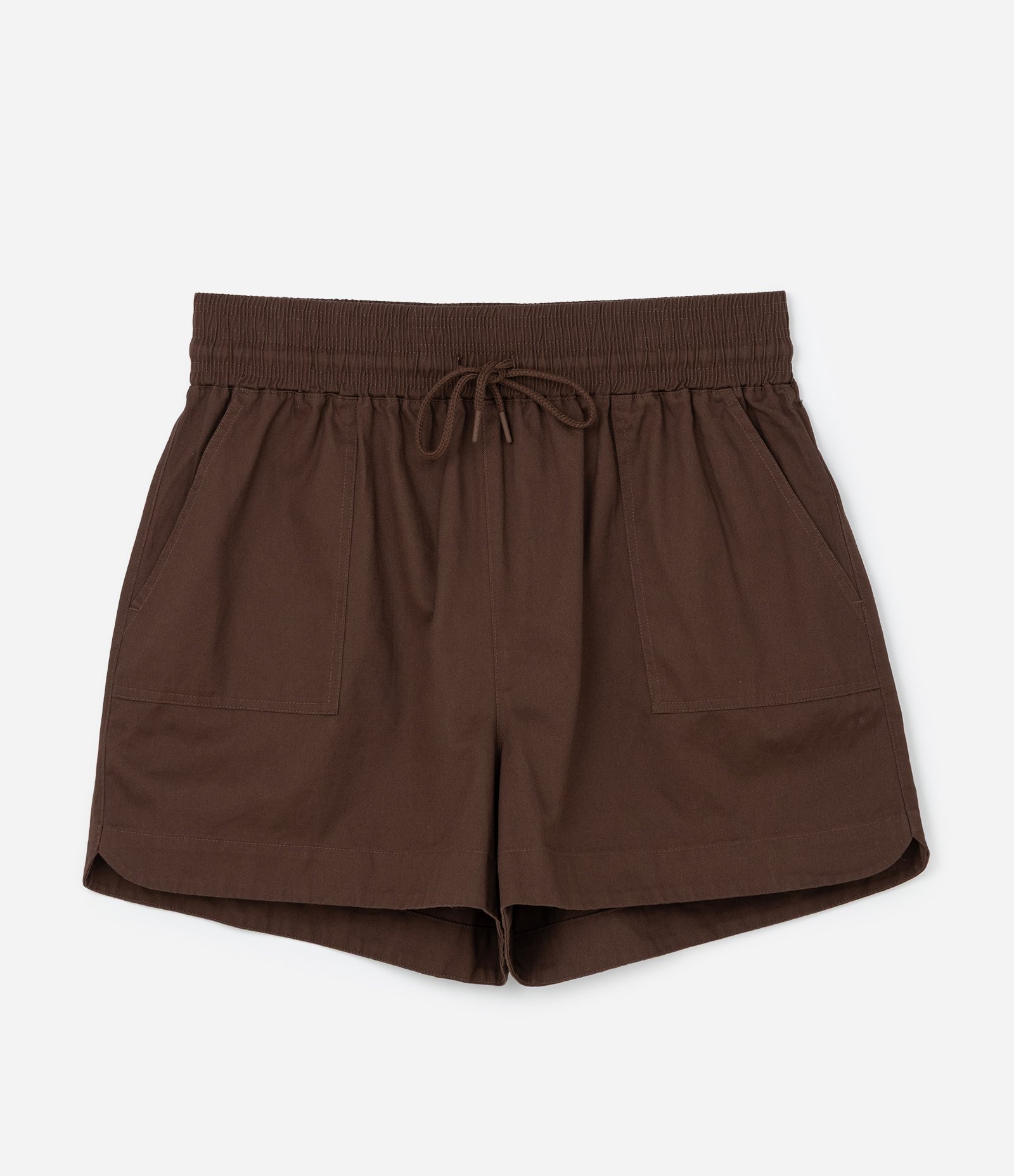 Short Comfy em Sarja com Elástico no Cós Curve & Plus Size Marrom 5