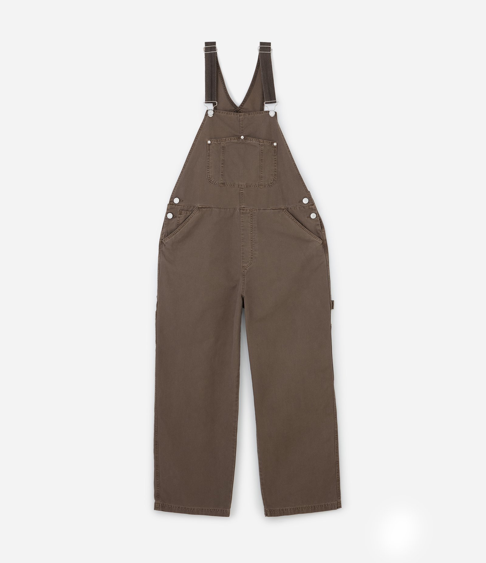 Jardineira de Sarja com Bolso Carpinteiro Marrom 8