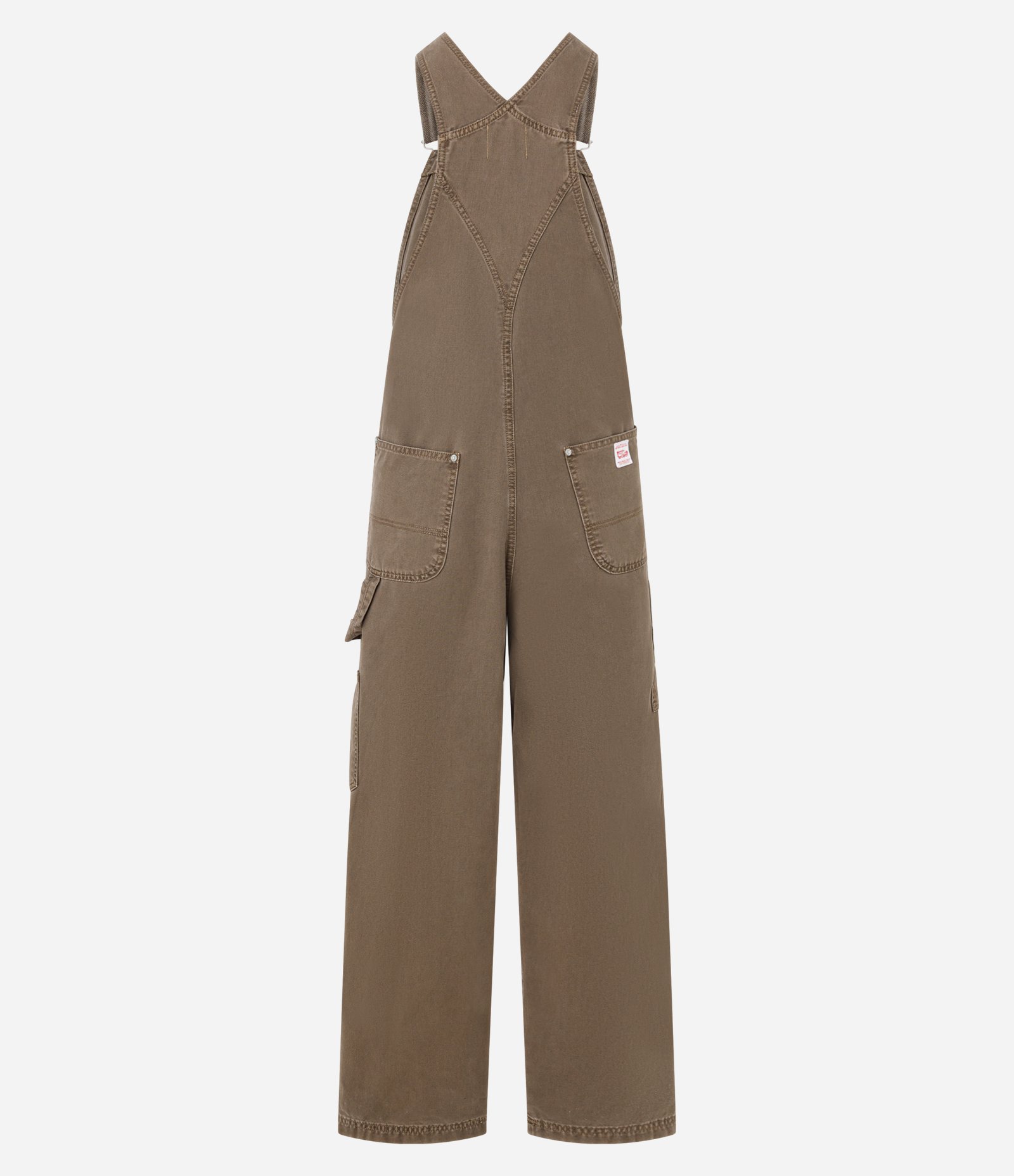 Jardineira de Sarja com Bolso Carpinteiro Marrom 10