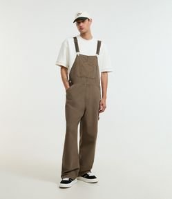 Jardineira de Sarja com Bolso Carpinteiro