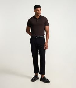 Calça Slim com Cós Elástico Alfaiatada