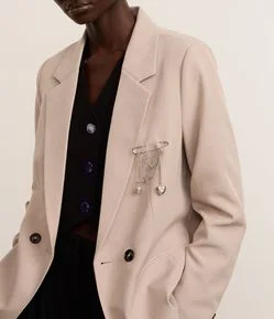 Broche em Metal Alfinete com Correntes