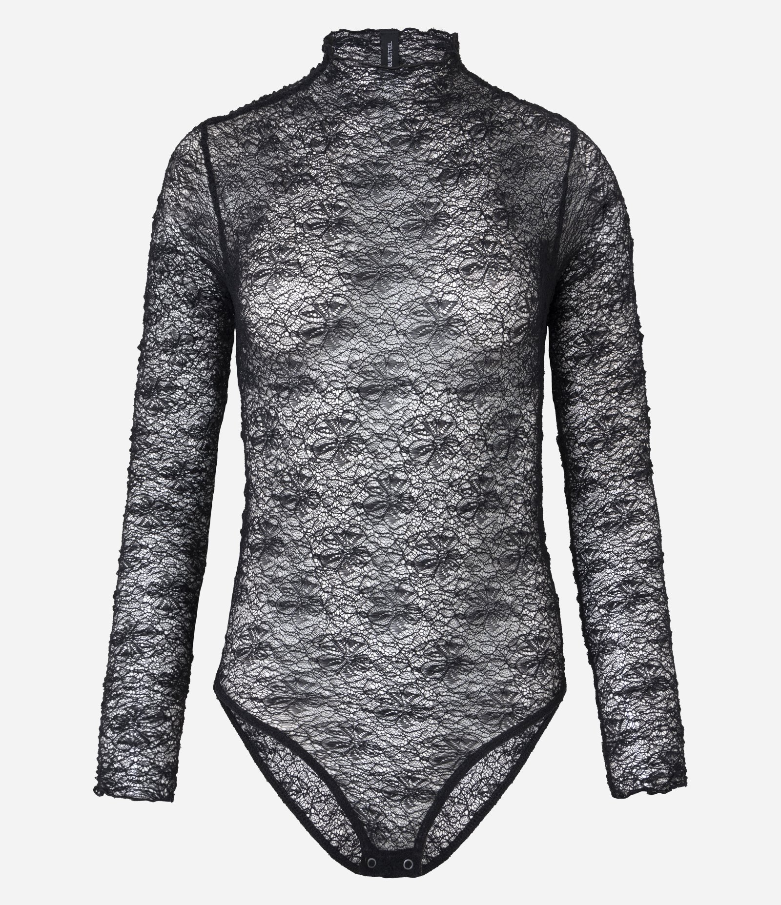 Body em Renda Texturizada com Golinha Preto 7