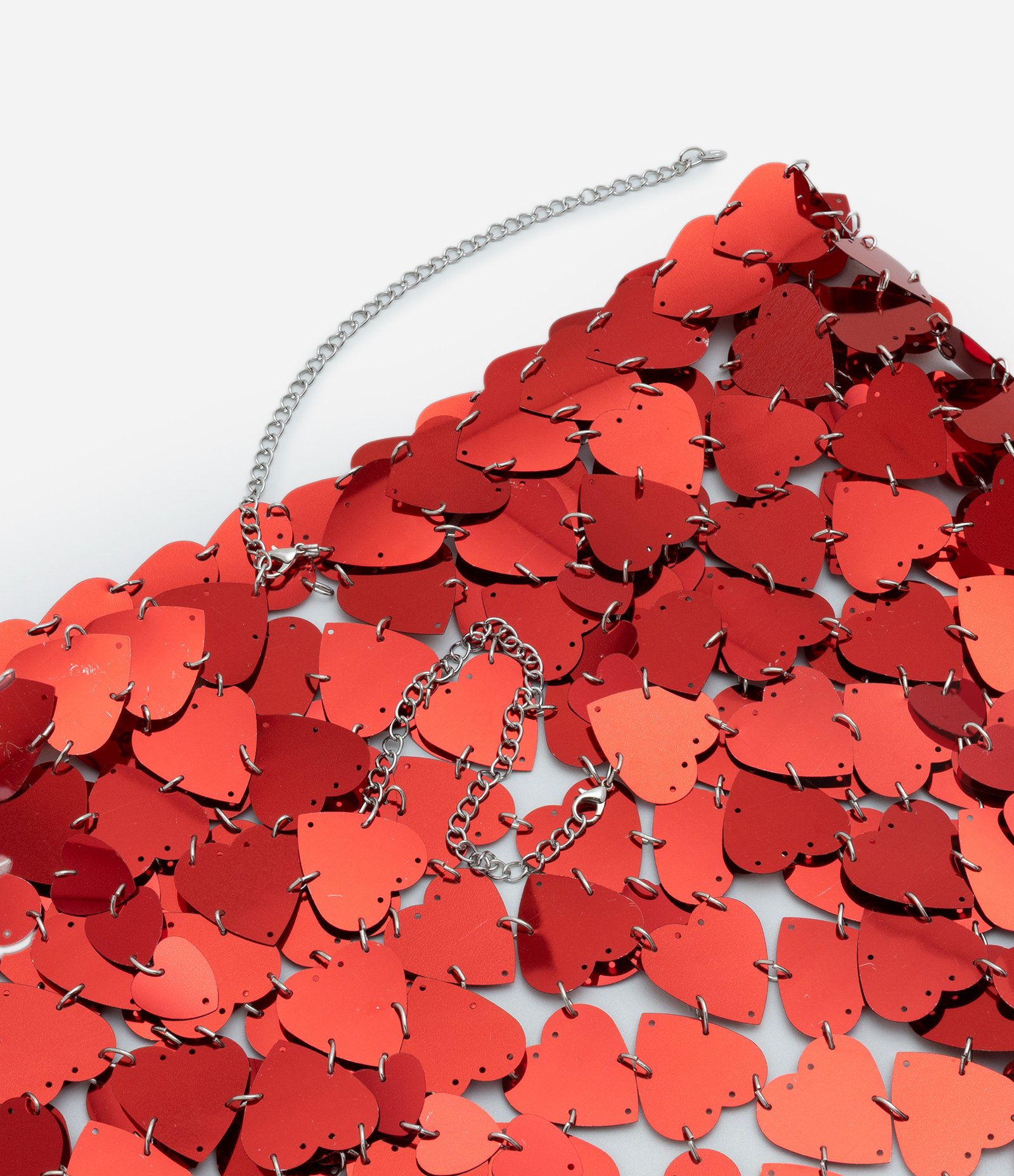 Body Chain Minissaia com Paetês de Coração Vermelho 4