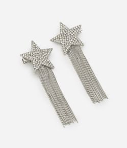 Kit 02 Presilhas de Cabelo com Estrela em Strass e Franjas