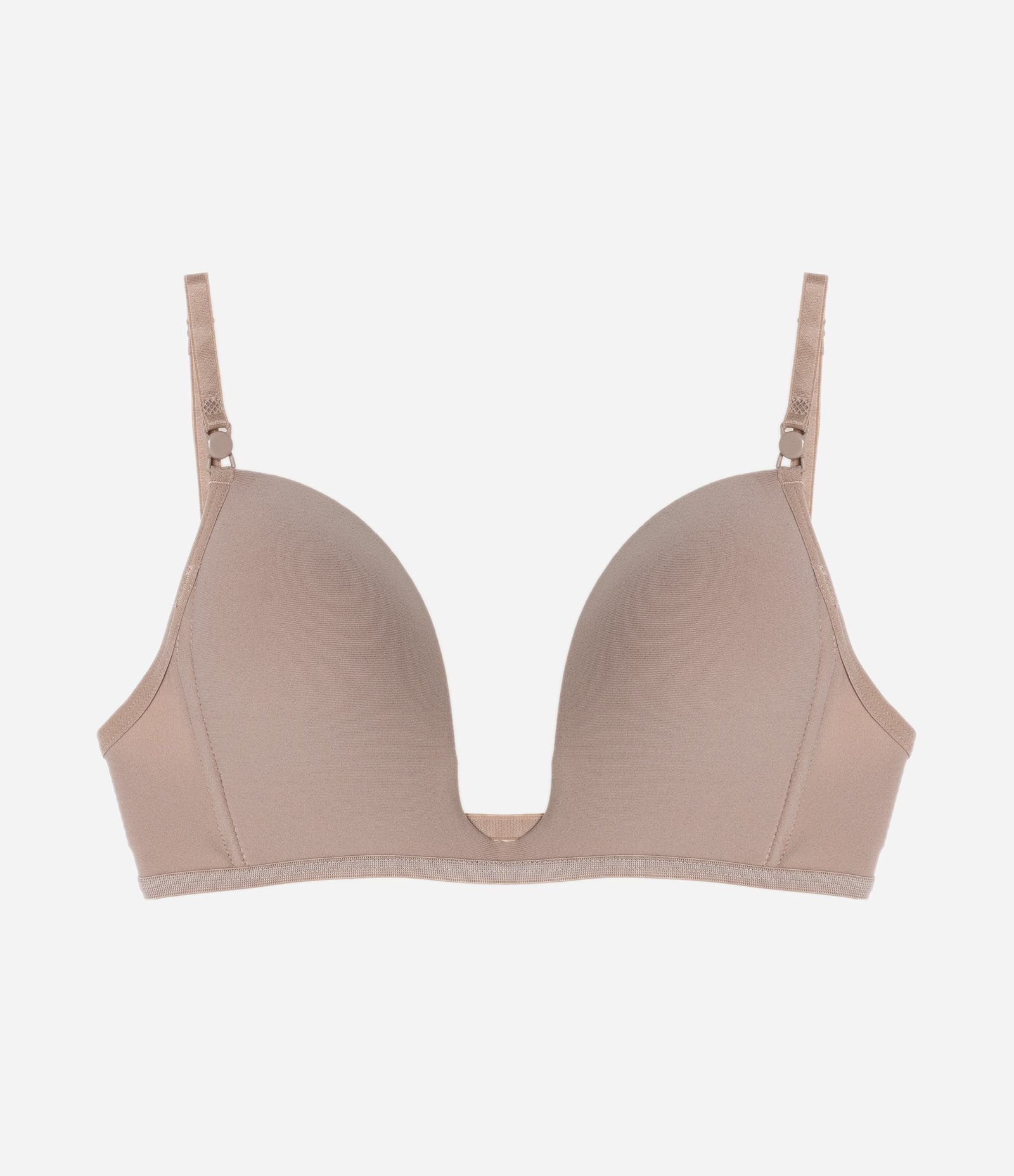 Sutiã Multifuncional em Microfibra com Decote Profundo e Bojo Trifil Bege 4