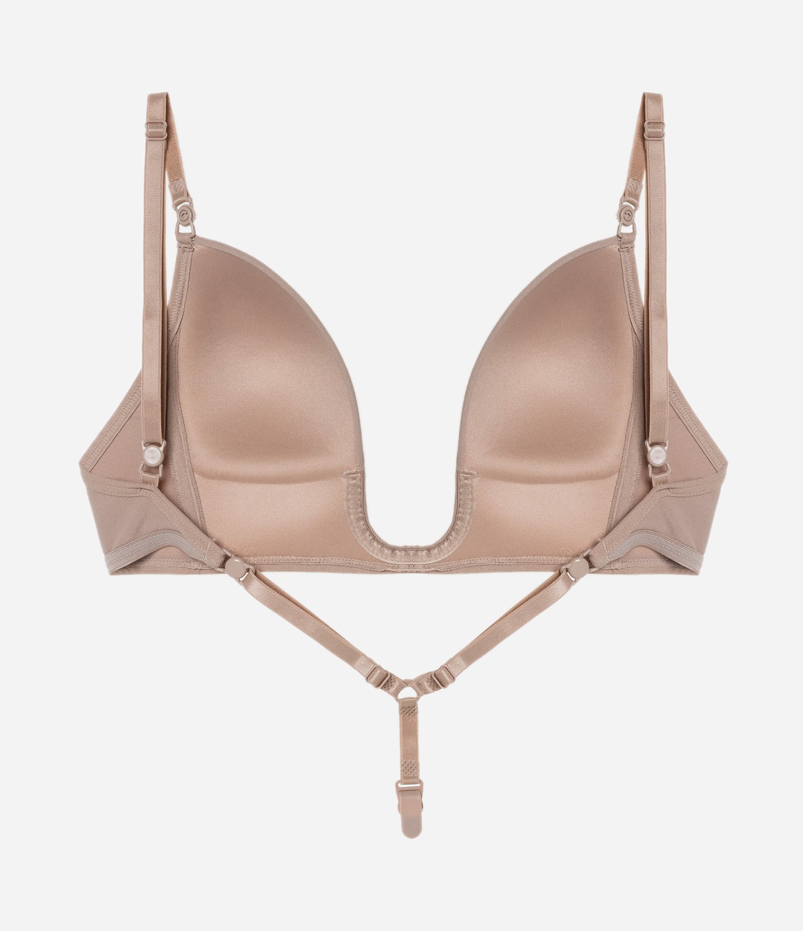 Sutiã Multifuncional em Microfibra com Decote Profundo e Bojo Trifil Bege 6