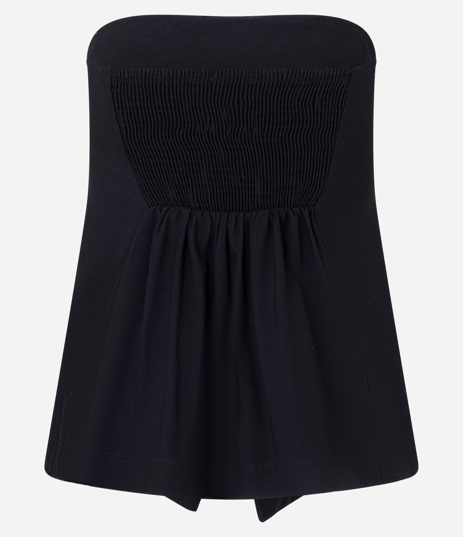 Blusa Corset Alfaiatada com Fenda Preto 7