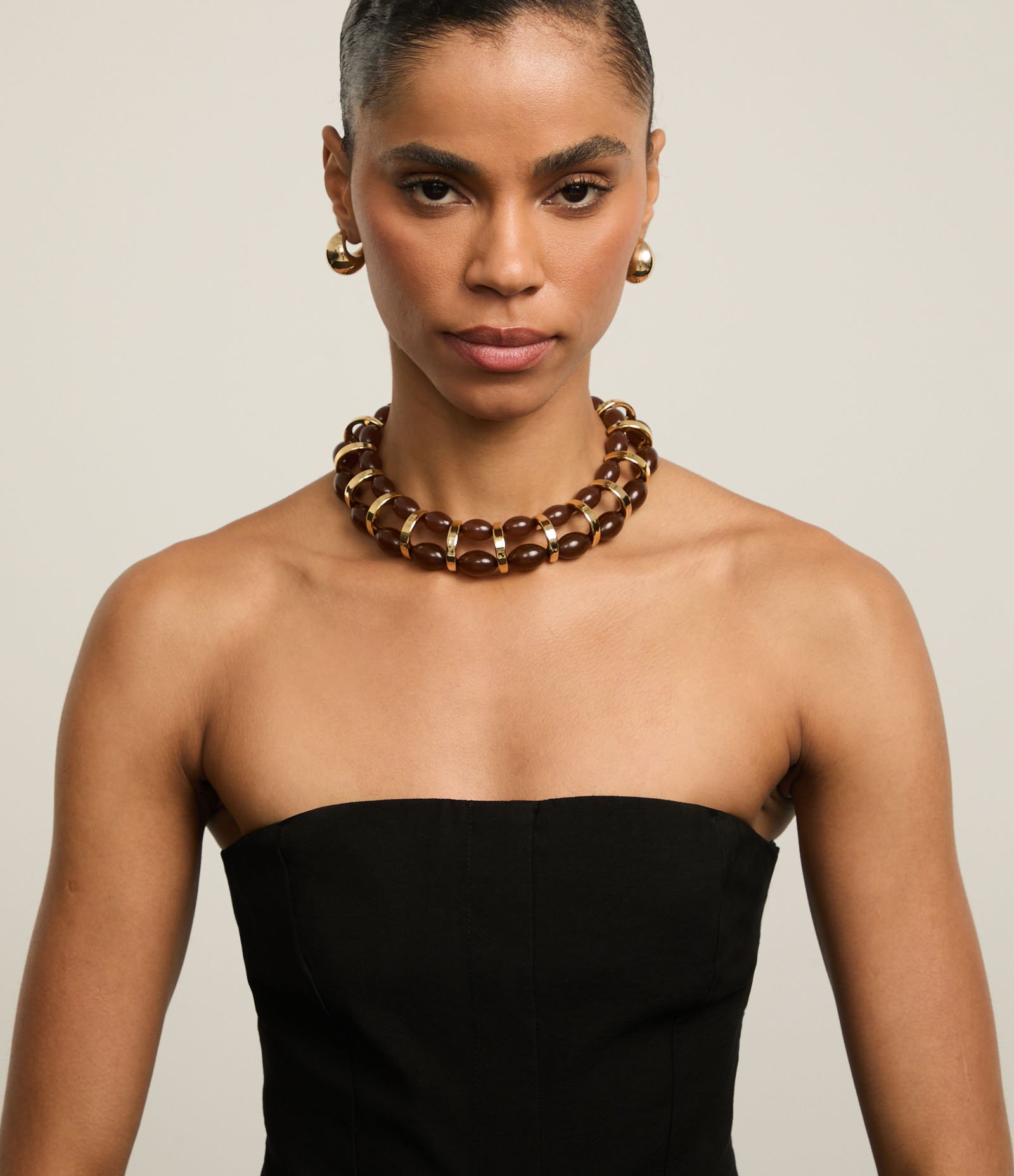 Blusa Corset Alfaiatada com Fenda Preto 4