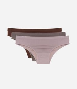 Kit 03 Calcinha Biquíni Seamless Trifil