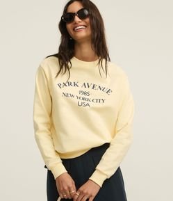 Casaco em Moletom com Lettering Park Avenue