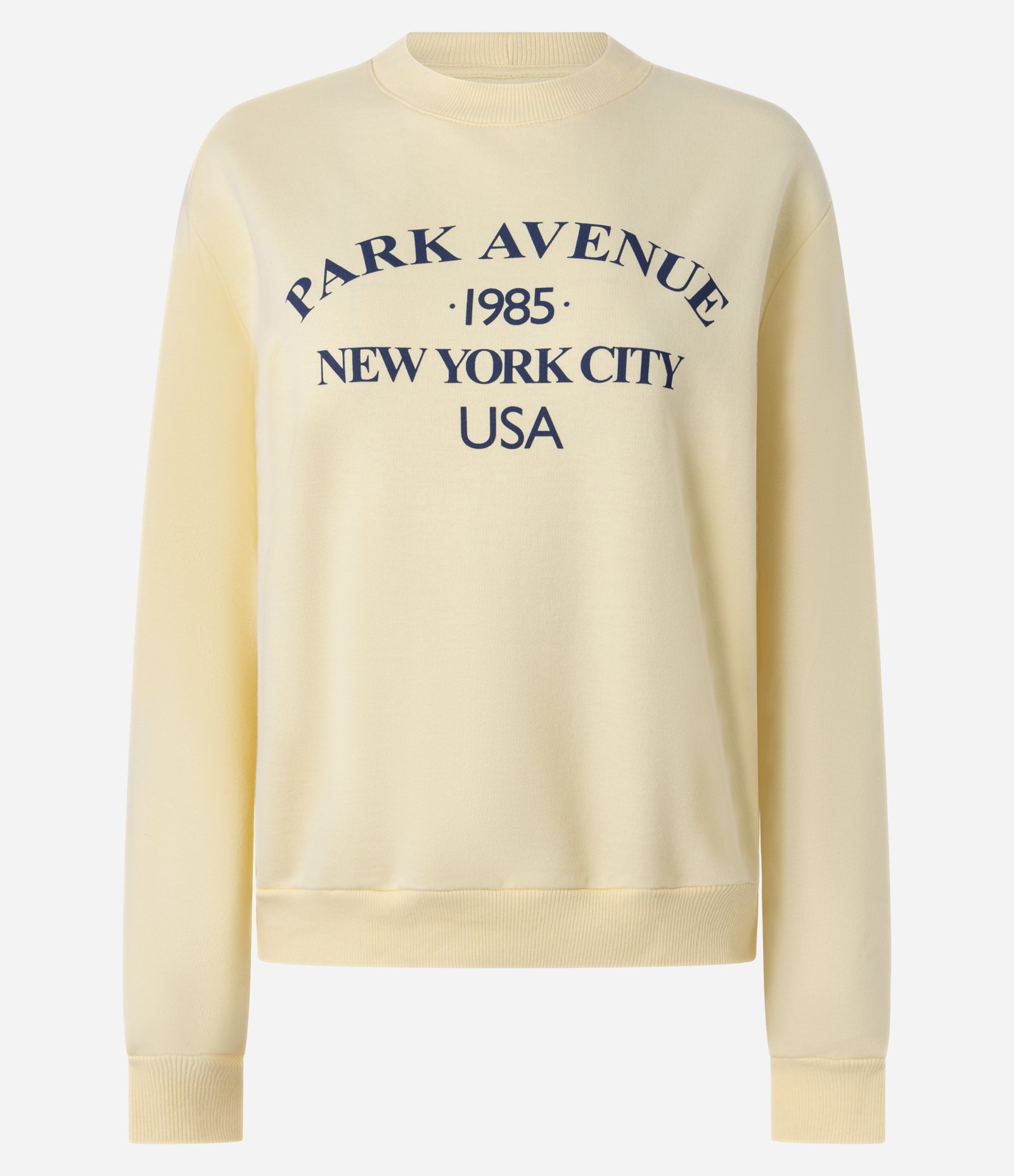 Casaco em Moletom com Lettering Park Avenue Amarelo 5