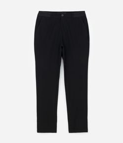 Calça Slim com Cós Elástico e Bolsos