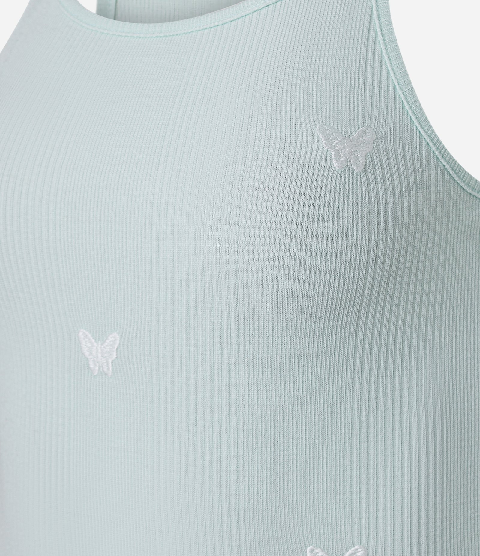 Pijama Short Doll em Ribana com Borboletas Verde 2